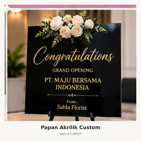 Papan Bunga Akrilik Lampung Utara